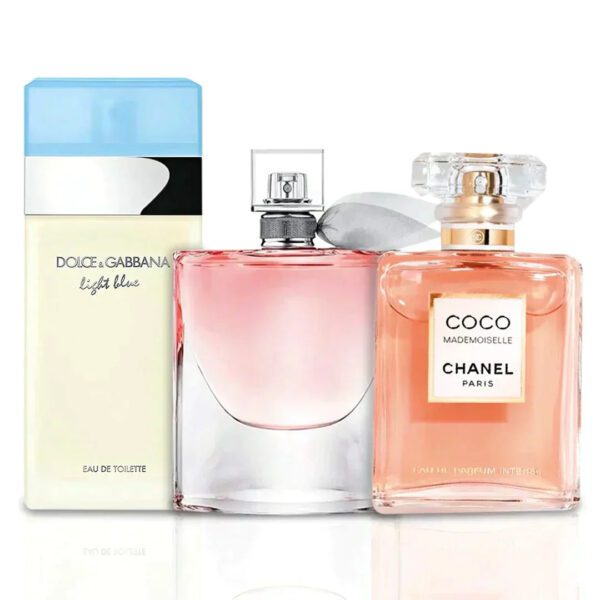 Combo de 3 parfums pour femmes - La Vie Est Belle, Mademoiselle en Light Blue